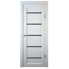 Комплект межкомнатной двери,  B-1/06 Белое дерево, Лакобель черный, 2000x600 - фото 294914900