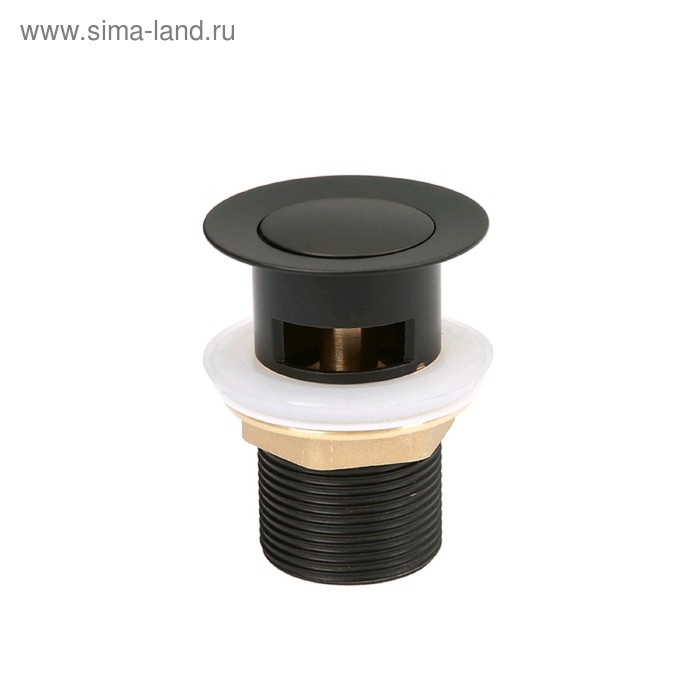 Донный клапан IDDIS Slide SLIB000i88, для раковины, с отверстием для перелива, черный