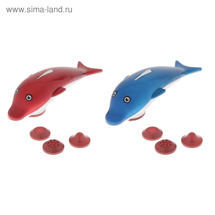 Массажер HK-698 дельфин маленький, работает от батареек и USB, пластик МИКС - Фото 1