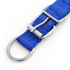 Ошейник "Комфорт" комбинированный (полиэстер, искусств. кожа), 45 х 2 см, ОШ 30-39 см, синий - Фото 6