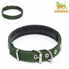 Ошейник «Комфорт» комбинированный, 45×2 см, ОШ 30-39 см, темно-зеленый - Фото 2