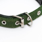 Ошейник «Комфорт» комбинированный, 45×2 см, ОШ 30-39 см, темно-зеленый - Фото 4