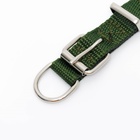 Ошейник «Комфорт» комбинированный (полиэстер, искусственная кожа), 55×2.5 см, ОШ 40-50 см, зелёный - Фото 6