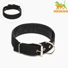 Ошейник «Комфорт» комбинированный, 60×4 см, ОШ 45-55 см, чёрный - Фото 2