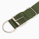 Ошейник «Комфорт» комбинированный (полиэстер, искусственная кожа), 60×4 см, ОШ 44-54 см, зелёный - Фото 7