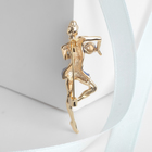 Брошь «Гимнастка» с мячом, цвет синий в золоте - Фото 2