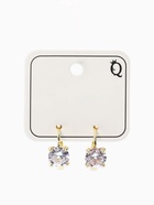 Серьги со стразами «Блум», белые в золоте - Фото 4