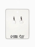 Серьги со стразами «Блум», белые в серебре - Фото 5