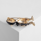 Брошь «Утёнок» с зонтиком, цвет чёрный в золоте - Фото 2