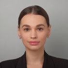 Серьги со стразами «Блум» овал мини, цвет белый в золоте - фото 22872811