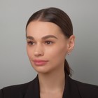 Серьги со стразами «Блум» овал мини, цвет белый в золоте - фото 22872812