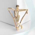 Брошь «Гимнастка» с лентами, цвет фиолетовый в золоте - Фото 2