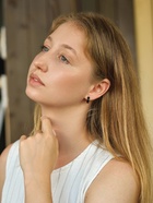 Серьги кольца чёрные QF «Нео», d=1.4 см - Фото 2