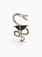 Брошь «Змея в геральдике», медицина, цвет чернёное золото - Фото 3