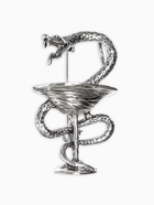 Брошь «Змея в геральдике» медицина, цвет чернёное серебро - Фото 1