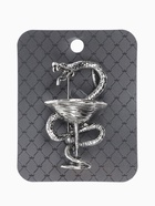Брошь «Змея в геральдике» медицина, цвет чернёное серебро - фото 61003443