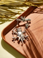 Брошь «Кот на качелях» в чернёном серебре - Фото 4