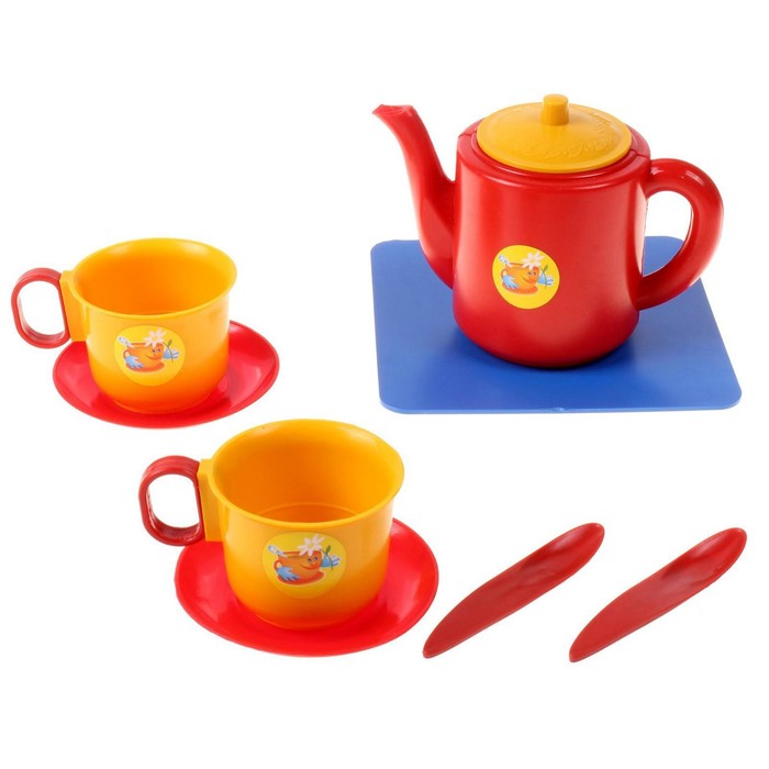 Посуда для кукол «Набор чашек с чайником», 8 элементов - фото 1906770814