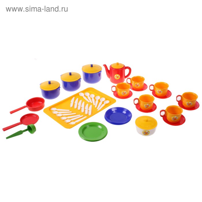 Посуда для кукол «Шеф-повар», 45 элементов - Фото 1