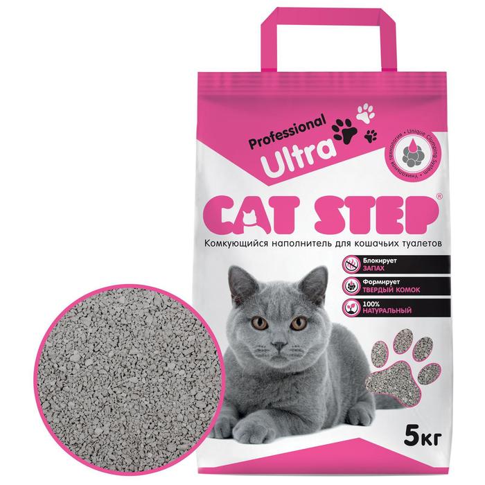 Наполнитель минеральный комкующийся CAT STEP Professional Ultra, 5 кг - Фото 1