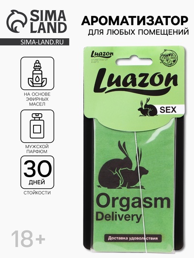 Ароматизатор в авто Orgasm, аромат: мужской парфюм