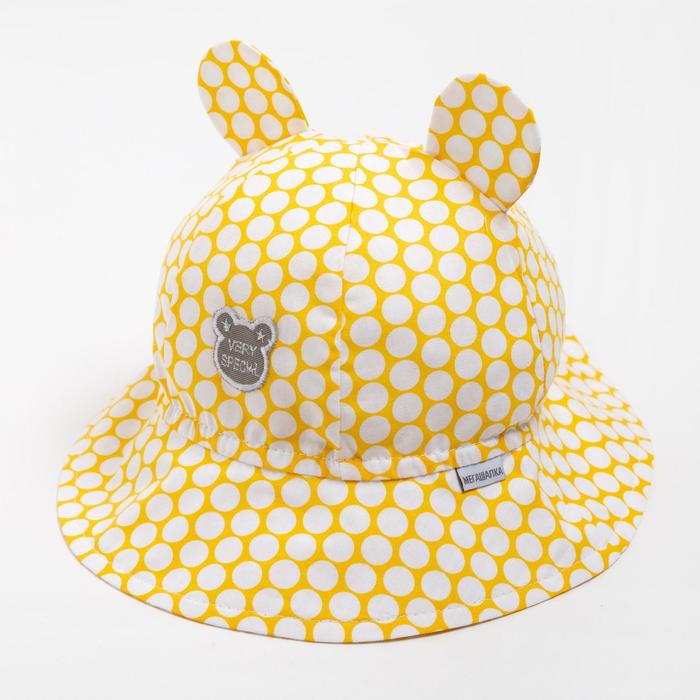 Панама для девочки, цвет жёлтый, размер 52-54 - Фото 1