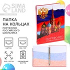 Папка школьная на кольцах «Портфолио российского школьника», без разделителей, 24.5×32 см - Фото 1