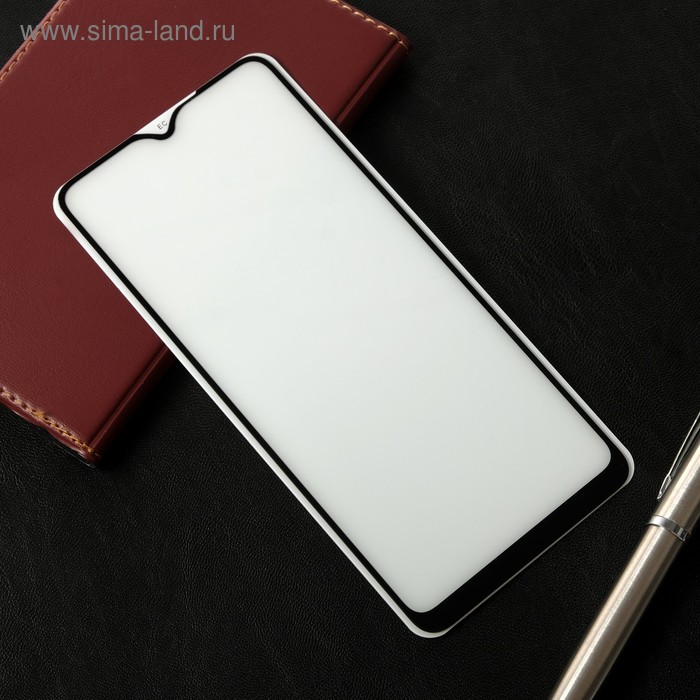Защитное стекло Cassedy Full Cover, для Samsung (A207) Galaxy A20s, полный клей,чёрная рамка - Фото 1