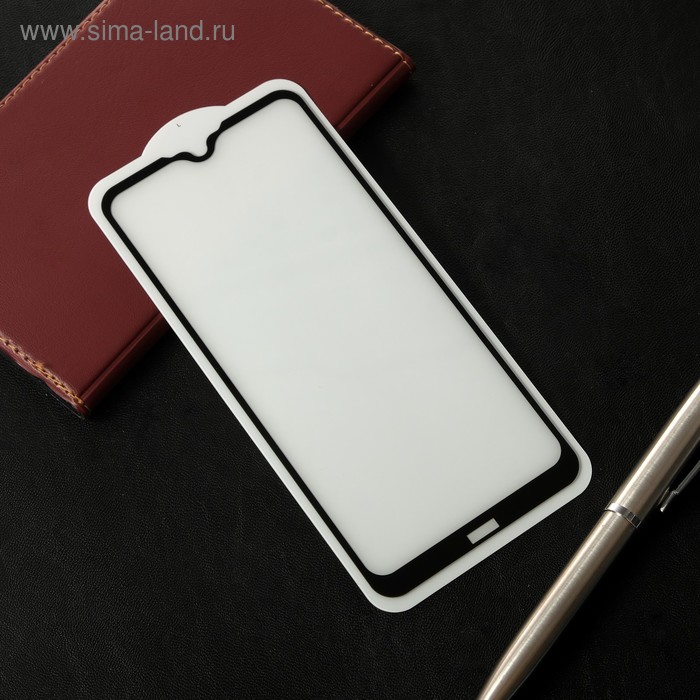 Защитное стекло Cassedy Full Cover, для Xiaomi Redmi 8A, полный клей, чёрная рамка - Фото 1