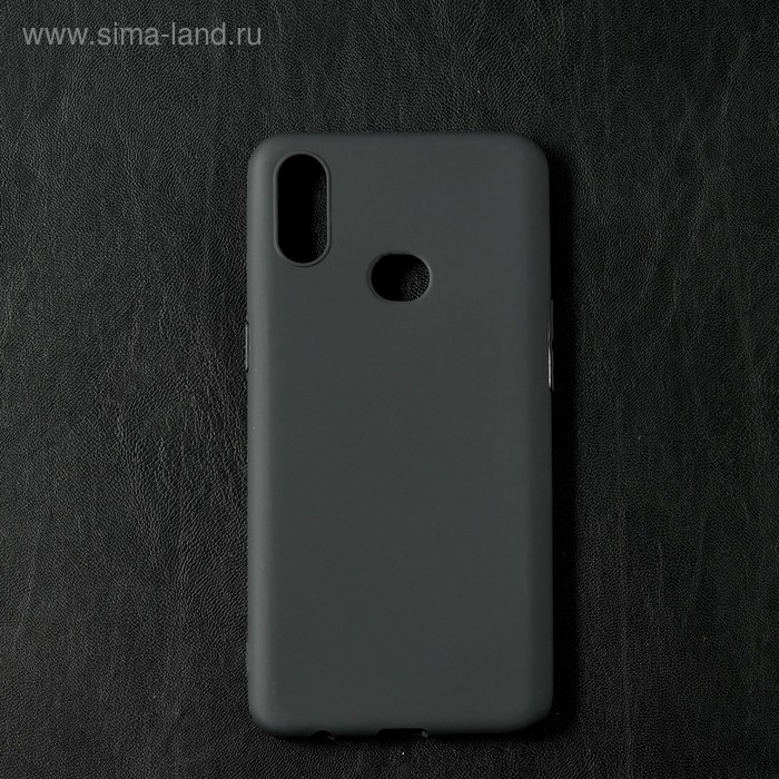 Чехол Qumann, для Samsung (A107) Galaxy A10s, силиконовый, матовый, черный - Фото 1