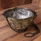 Кашпо подвесное, d = 30 см, плетёное, «Конус» - Фото 1