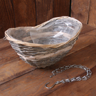 Кашпо подвесное, d = 35 см, плетёное, «Полусфера» - Фото 1