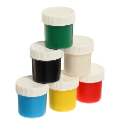 Краски пальчиковые набор 6 цветов × 20 мл Calligrata, для детей от 1 года