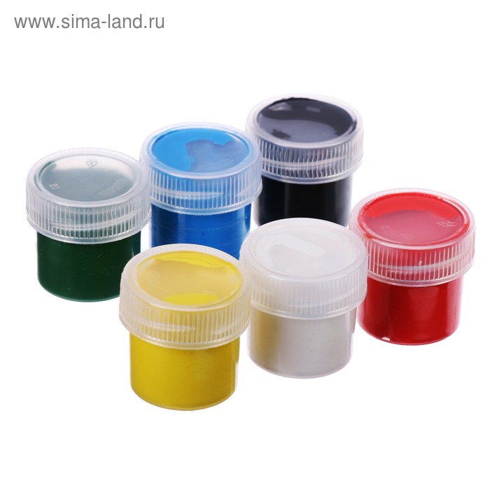 Гуашь 6 цветов × 20 мл Calligrata - Фото 1