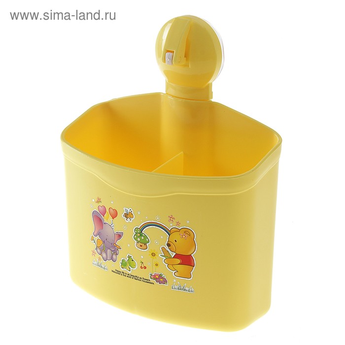 Держатель для мелочей "Слоник" на присоске, желтый - Фото 1