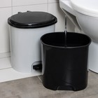 Ведро с педалью, 12 л, светло-серое - Фото 2