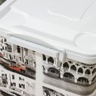 Контейнер для хранения с крышкой «Венеция», 35 л, 50,5×31×30 см, на колёсиках, цвет белый - Фото 5