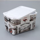 Контейнер для хранения «Венеция», 35 л, 50.5×31×30 см, с крышкой, на колёсиках, белый - Фото 10