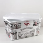 Контейнер для хранения «Венеция», 50 л, 62.5×39×33 см, с крышкой, на колёсиках, белый - Фото 2