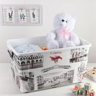 Контейнер для хранения «Венеция», 50 л, 62.5×39×33 см, с крышкой, на колёсиках, белый - Фото 3