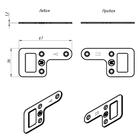 Подвеска мебельная, 36х67 мм, 50 шт (комплект 50 шт) - фото 24332575