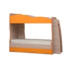 Кровать детская двухъярусная «Юниор 1.1», 800х2000 мм, цвет ясень шимо светлый/оранжевый - фото 299694517