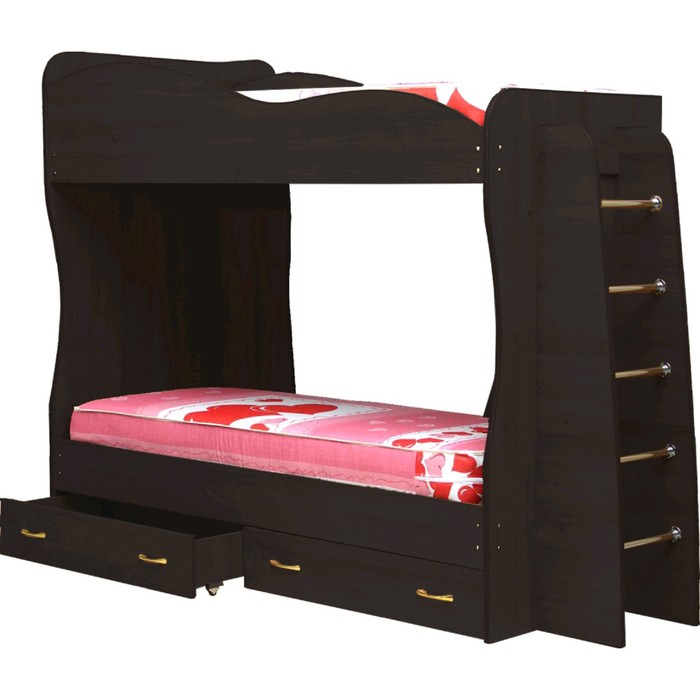 Кровать детская двухъярусная «Юниор 1», 800х2000 мм, лдсп, цвет венге - фото 1908562549