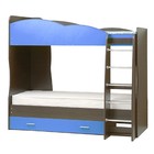 Кровать детская двухъярусная «Юниор 2.1», 800х2000 мм, лдсп, цвет венге / синий - фото 109840815