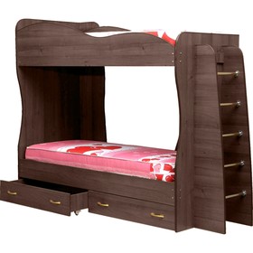 Кровать детская двухъярусная «Юниор 1», 800х2000 мм, лдсп, цвет ясень шимо темный