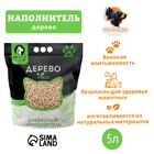 Наполнитель древесный «Пижон» Premium White, белые пеллеты, 5 л - Фото 1