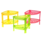 Этажерка 2-х-ярусная угловая, цвета МИКС - Фото 2