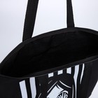 Сумка текстильная «Pink power», 42х9х32, без подклада, черная - фото 30298250