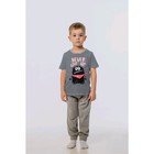 Комплект из футболки и брюк для мальчиков, рост 110 см, цвет серый - Фото 3