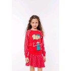 Комплект из футболки с длинным рукавом и юбки для девочек, рост 116 см, цвет красный - Фото 4